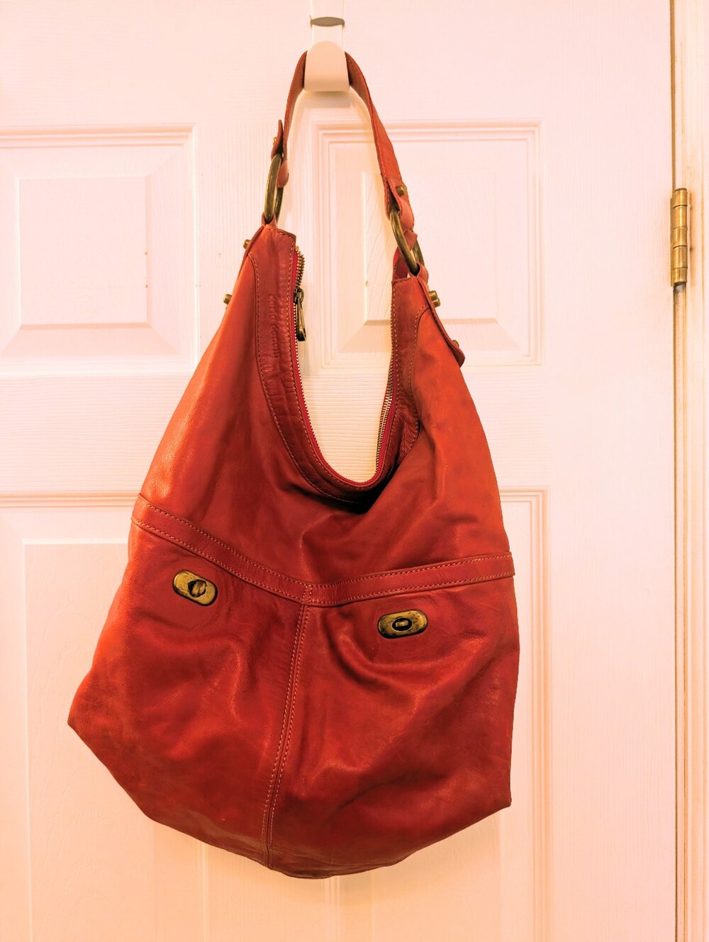 Y2K Vintage Red Boho Shoulder Bag